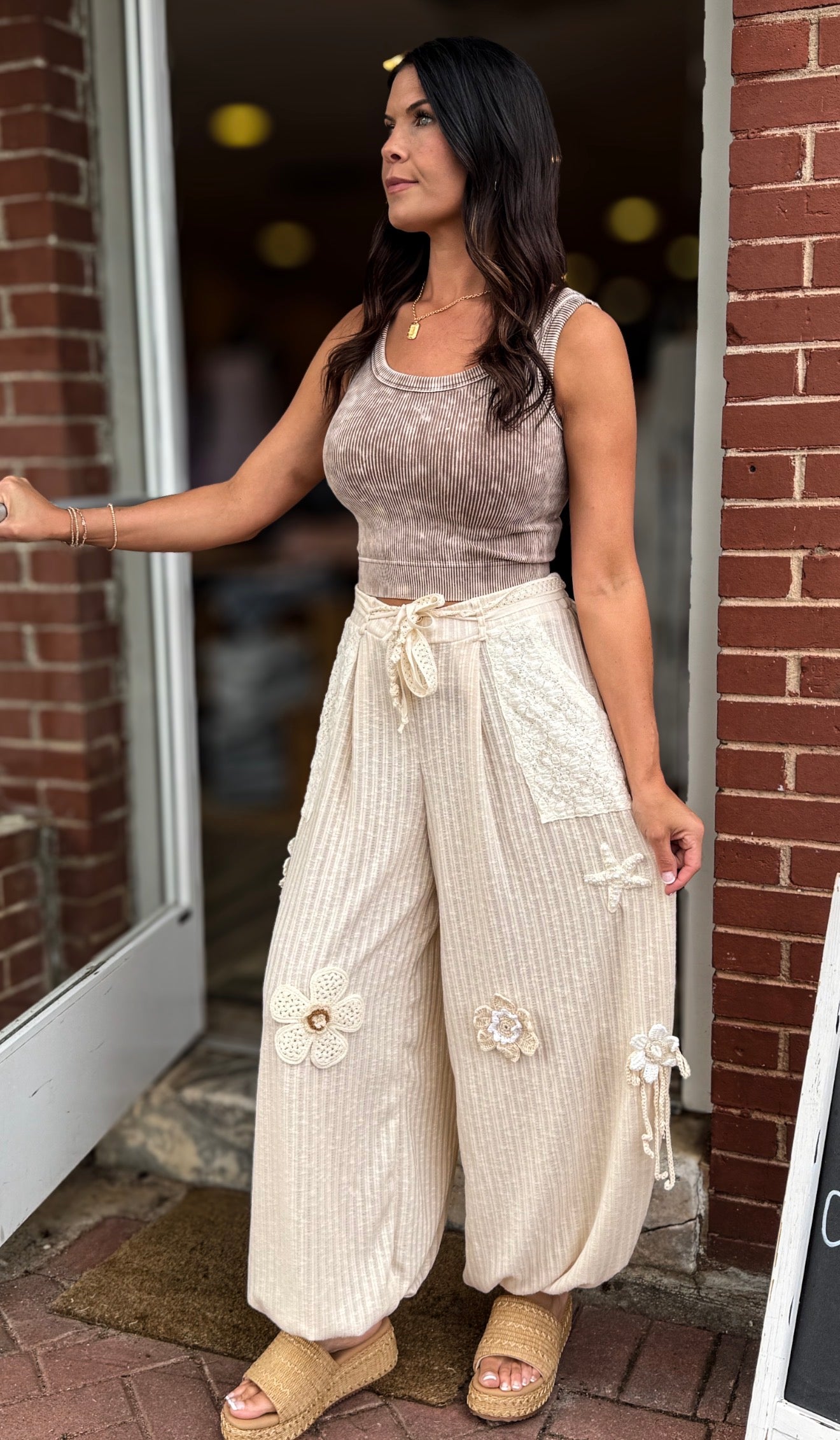 Cream Starfish Pants