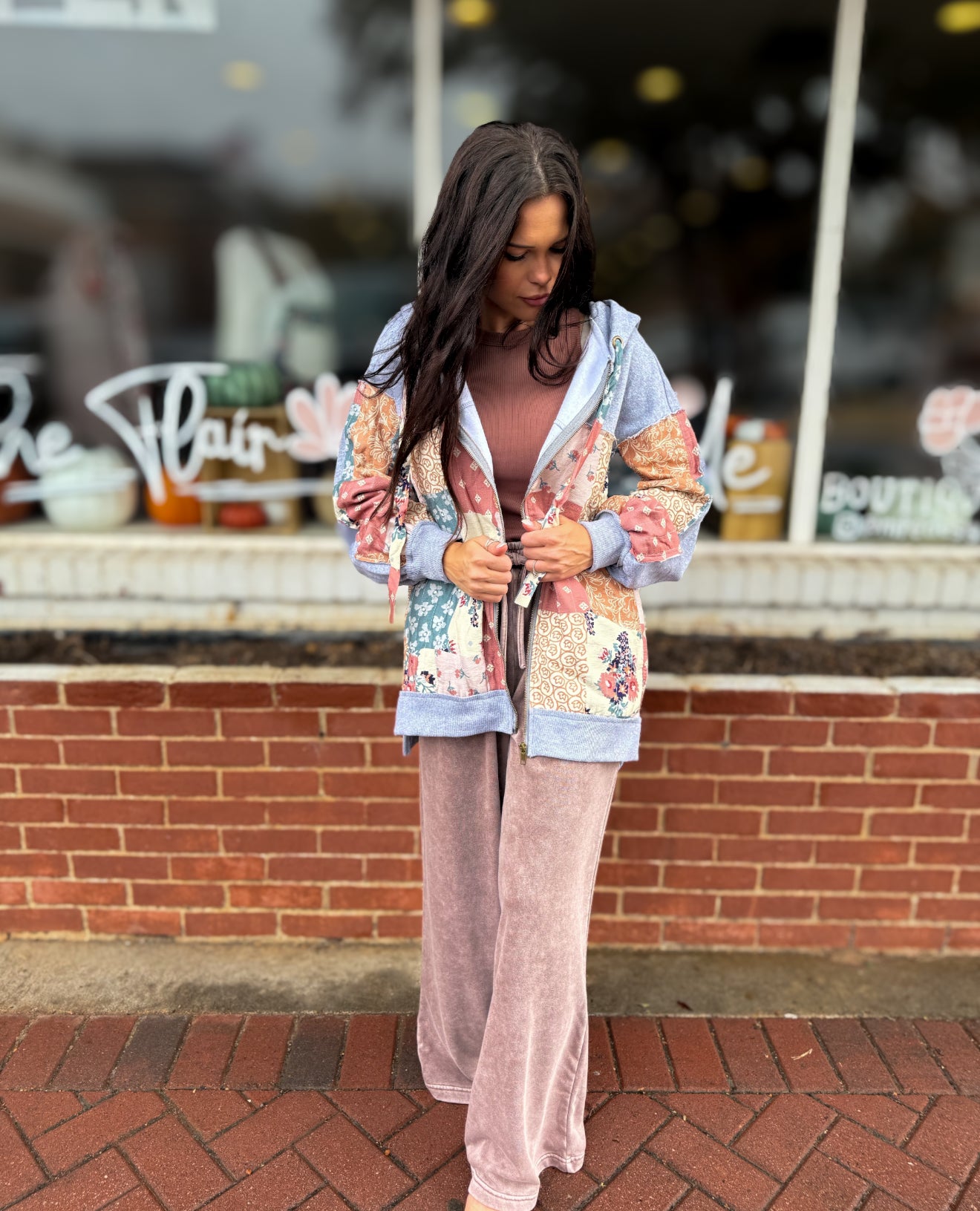 Multi Grey Patch Hoodie