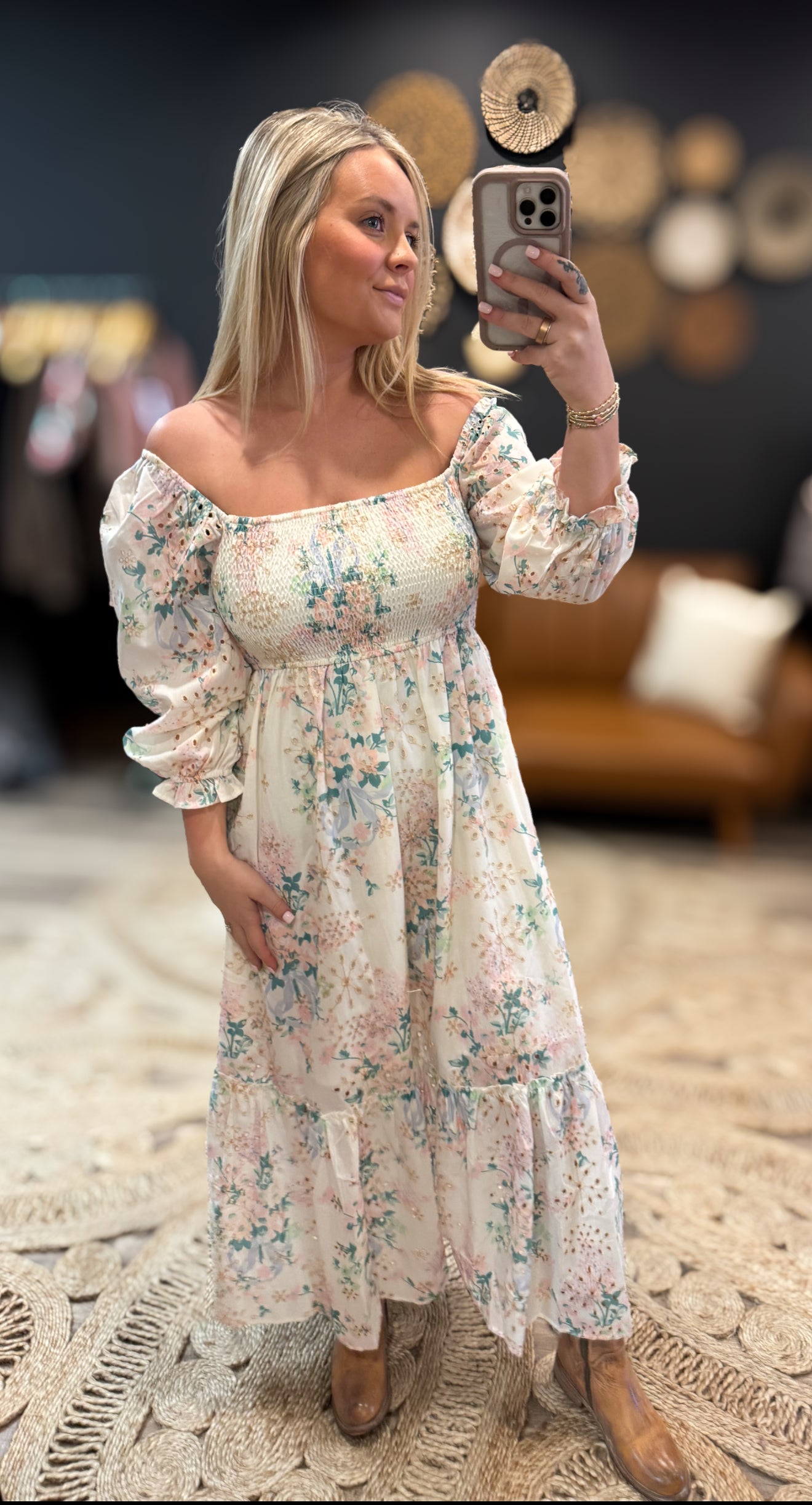 Spring Bloom Eyelet Dress