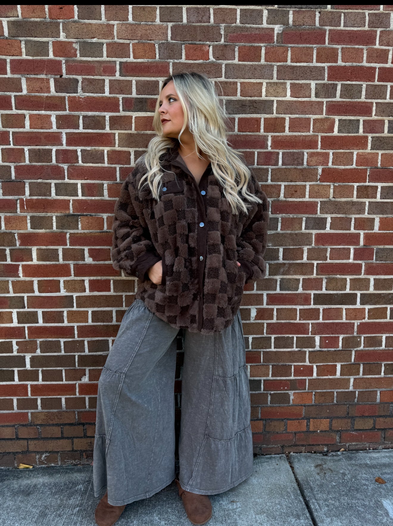 Brown Checkered Jacket