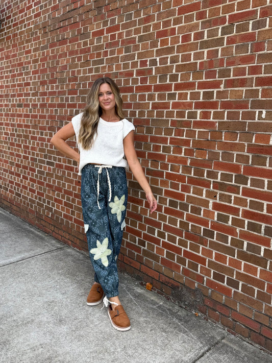 Indigo Paisley Pants