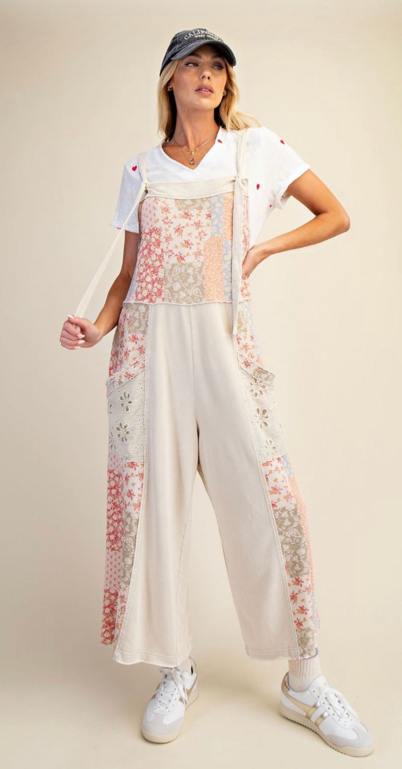 Ecru Printed Jumpsuit