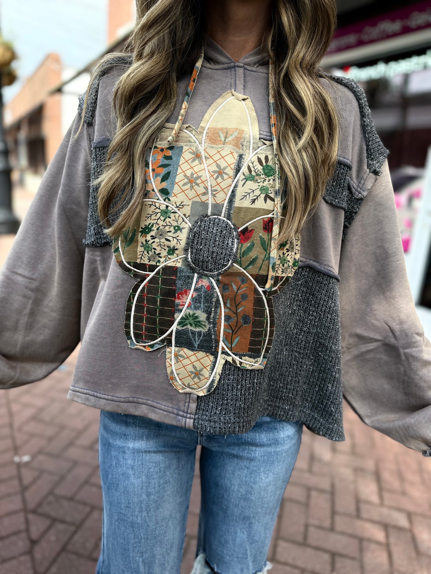 Iron Grey Patch Hoodie