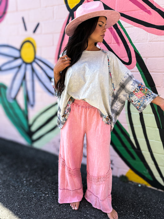 Pink Lace Pants