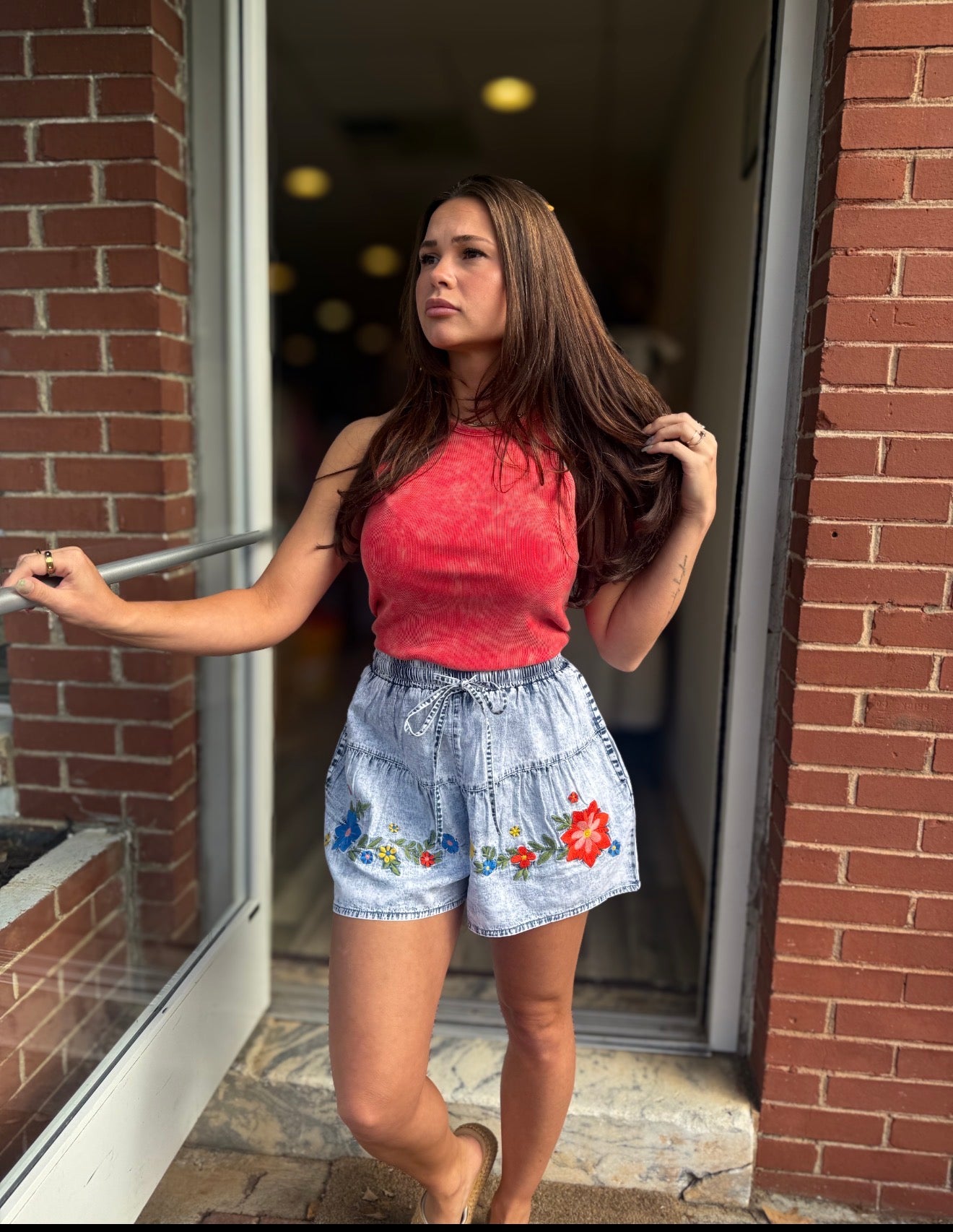 Acid Blue Denim Shorts