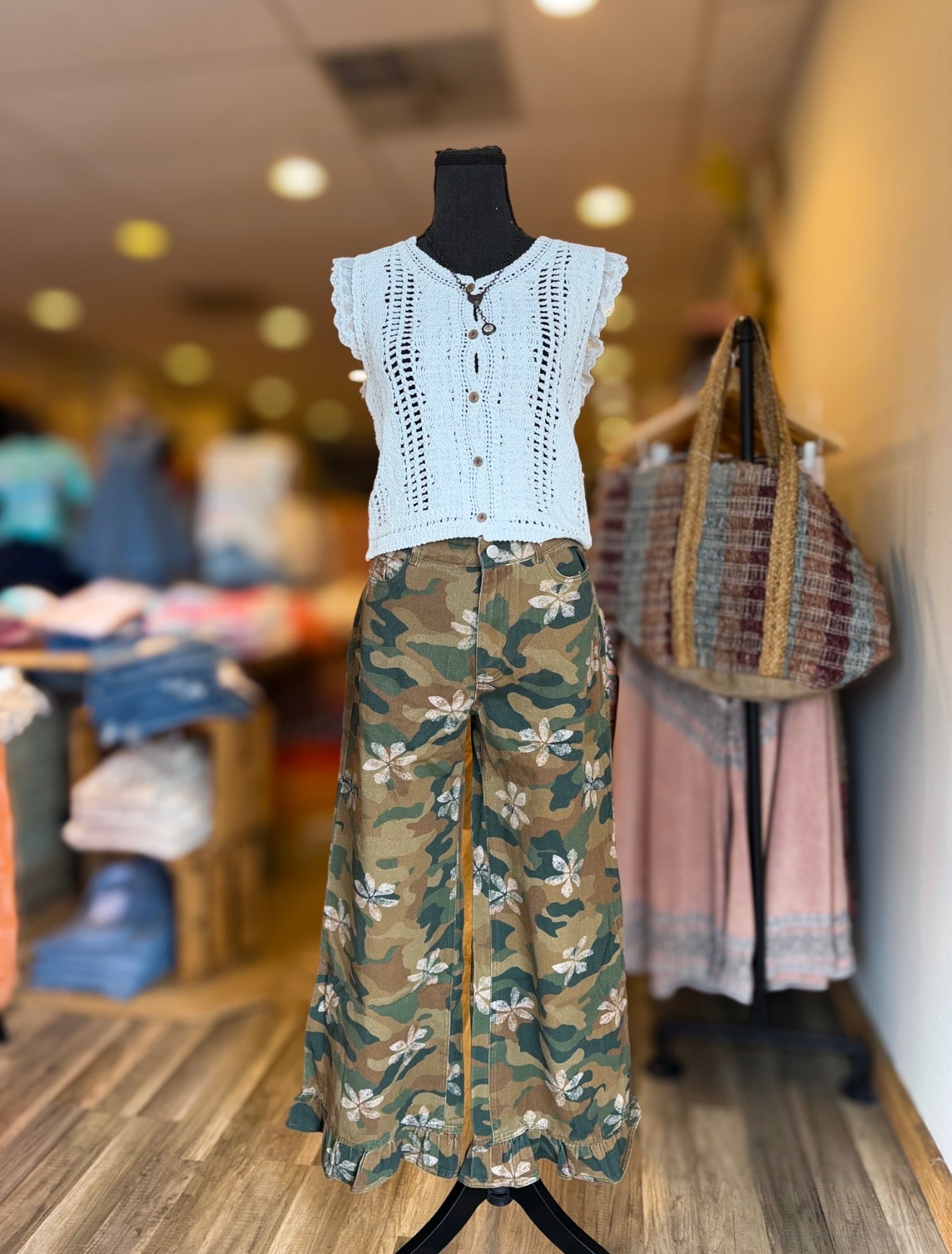 Ivory Button Top