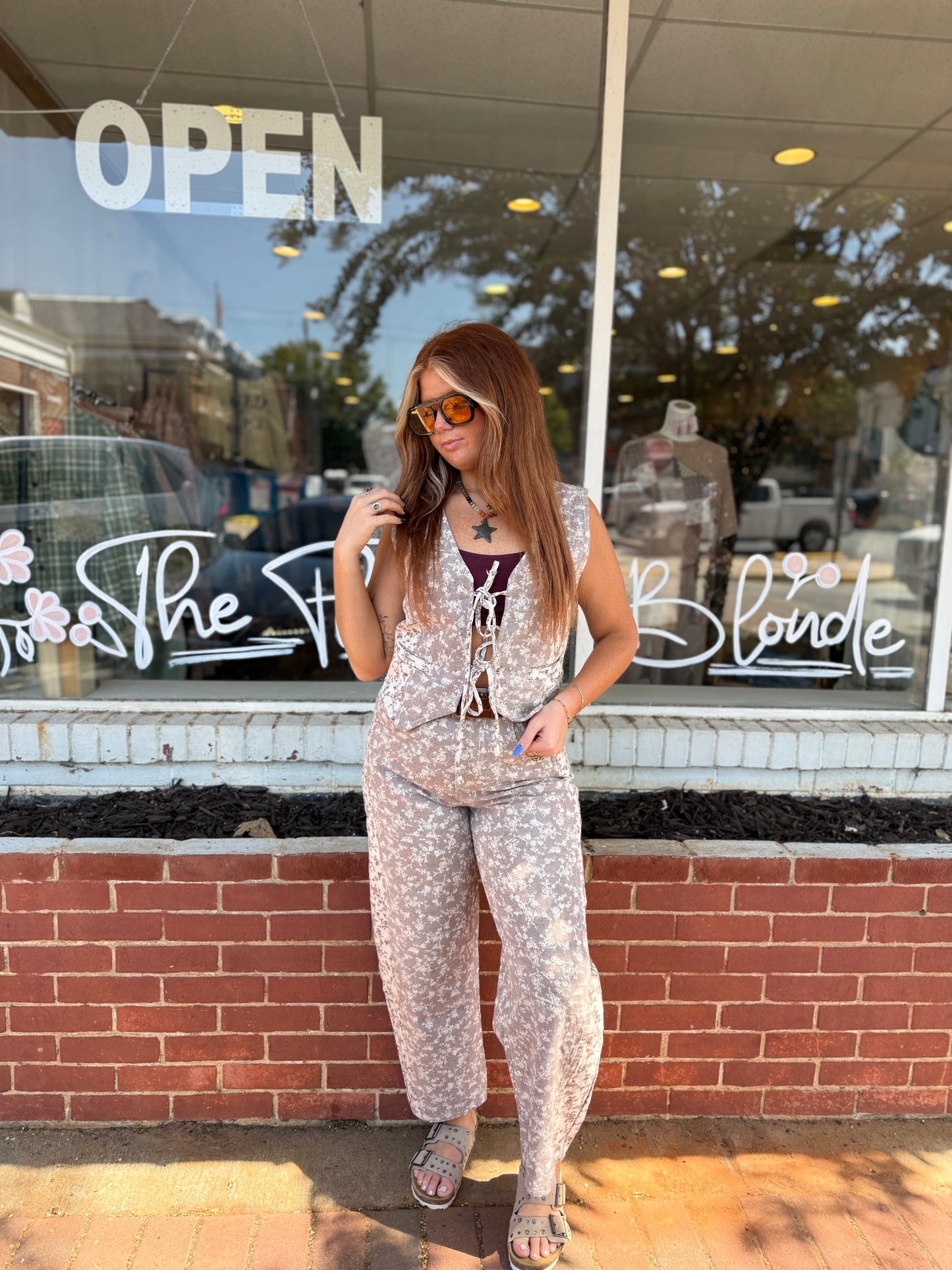 Floral Patchwork Jeans