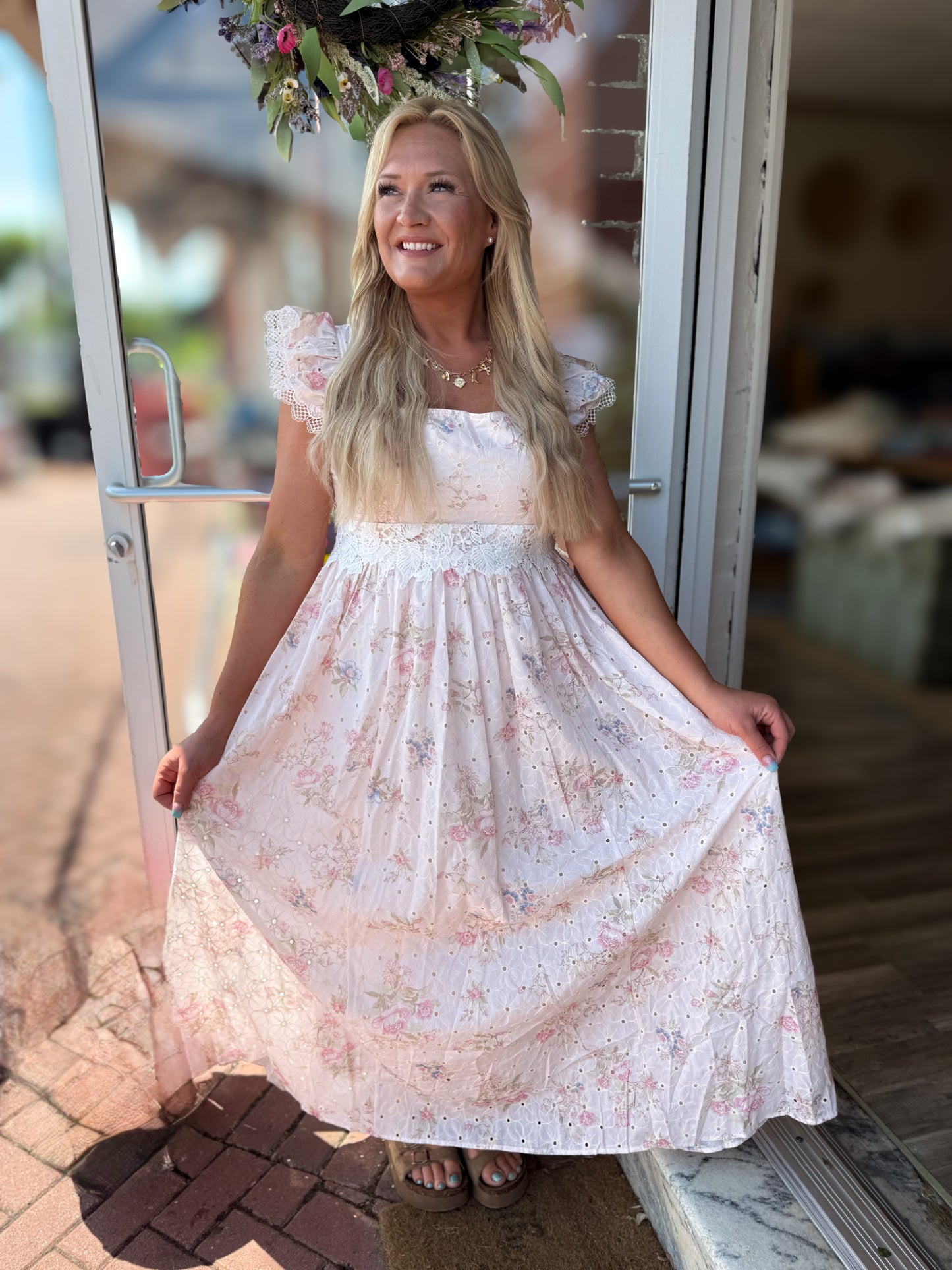 Ivory Multi Scallop Dress