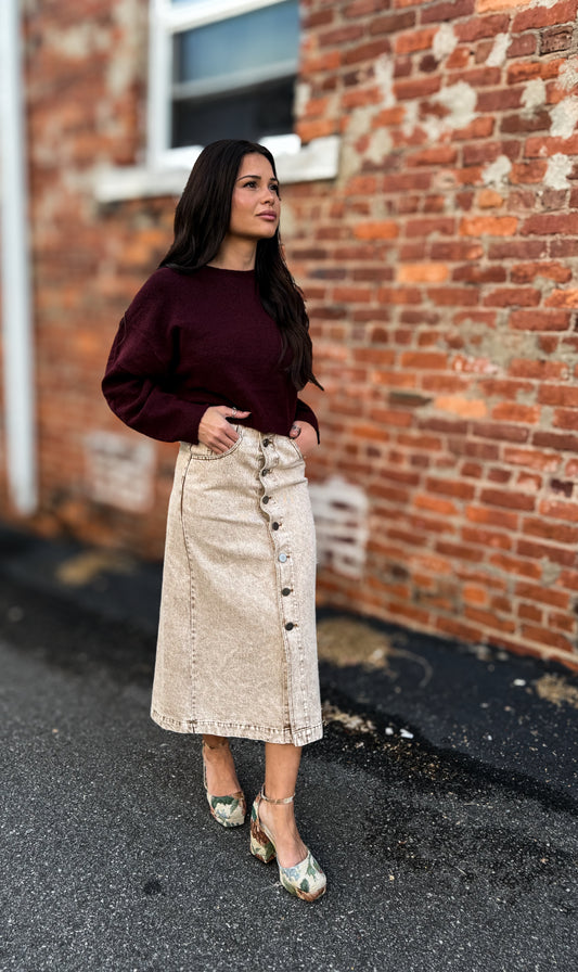 Vintage Taupe Skirt