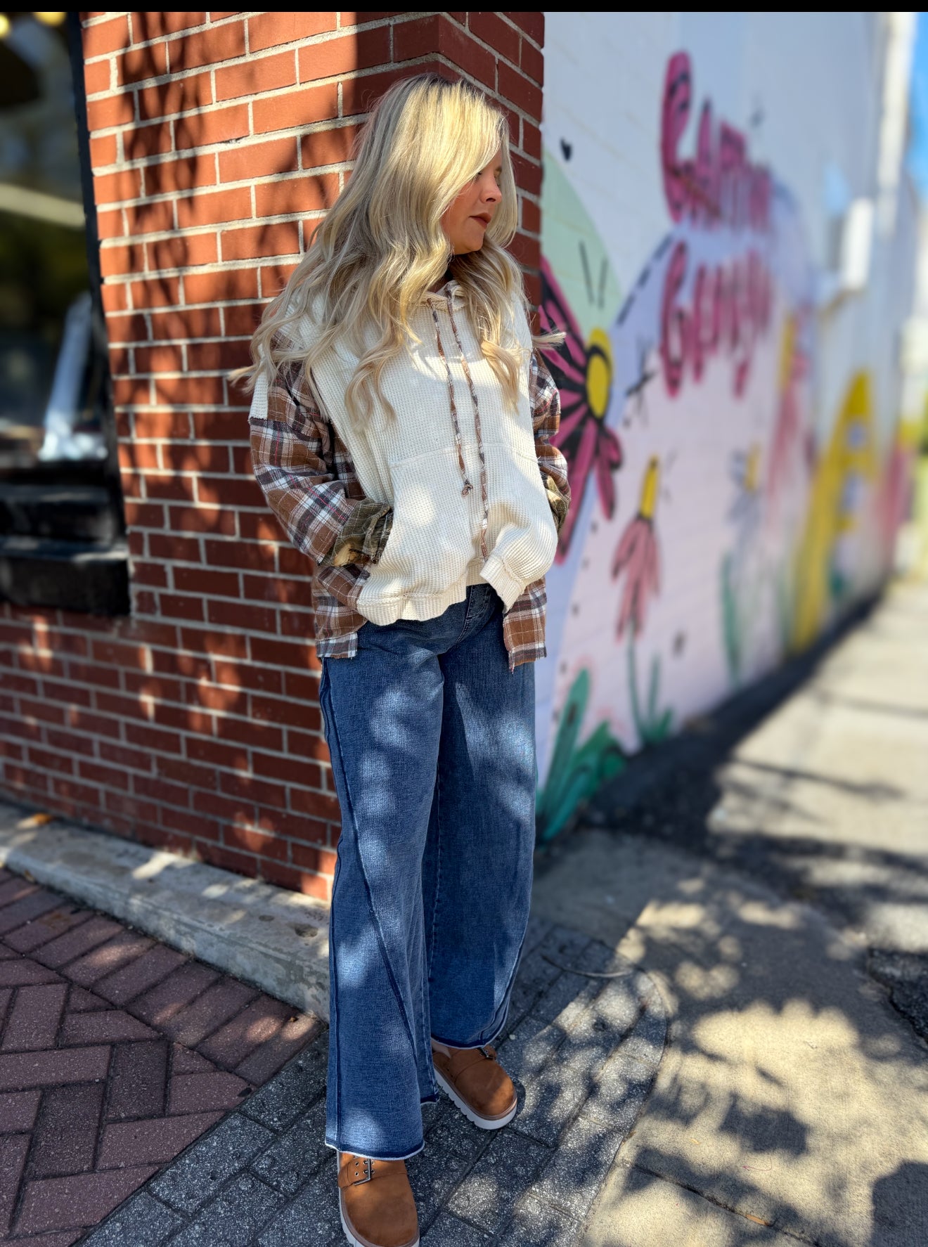 Natural Flannel Top