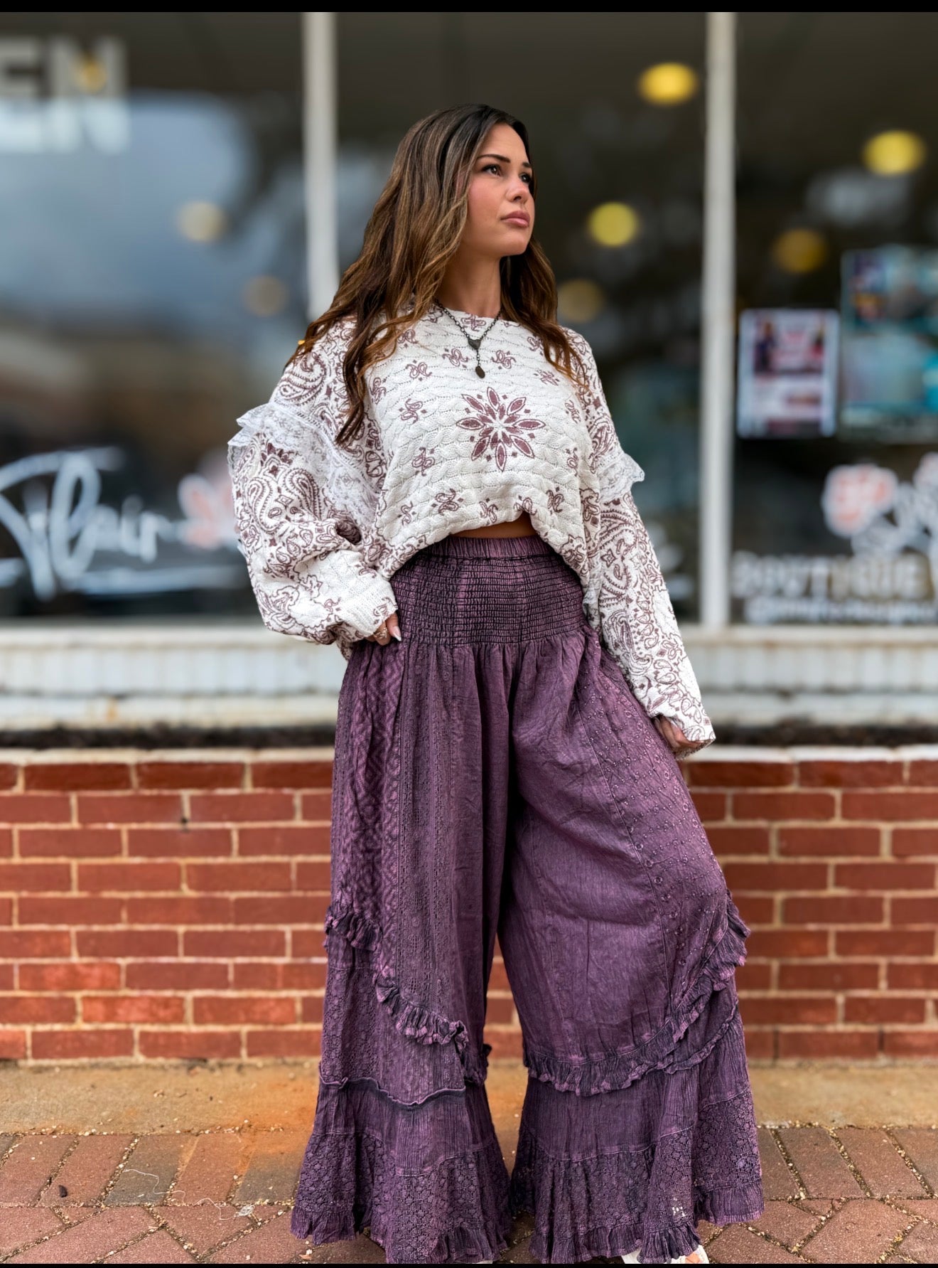 Mulberry Ruffle Pants