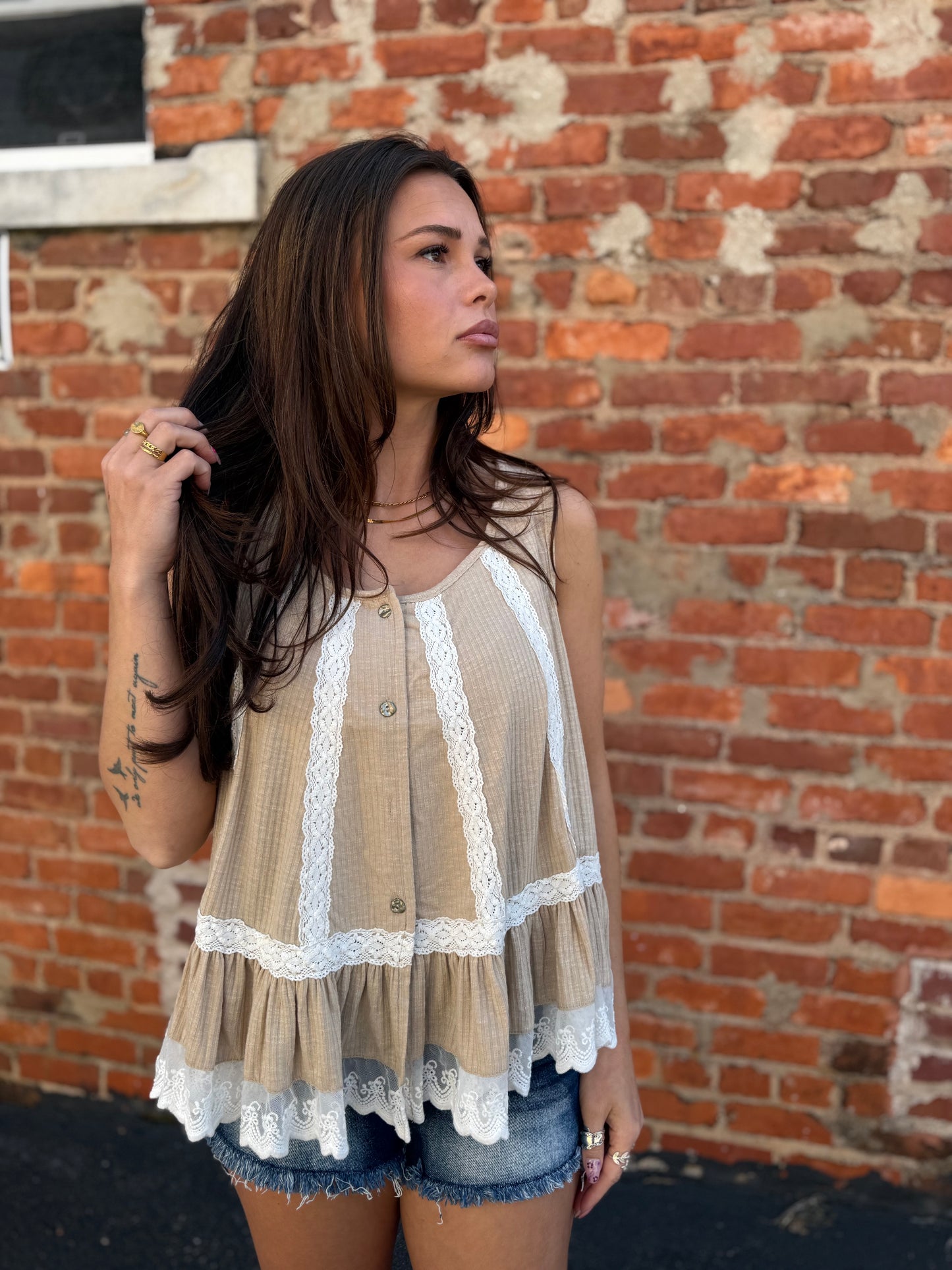 Wheat Beige Tank Top