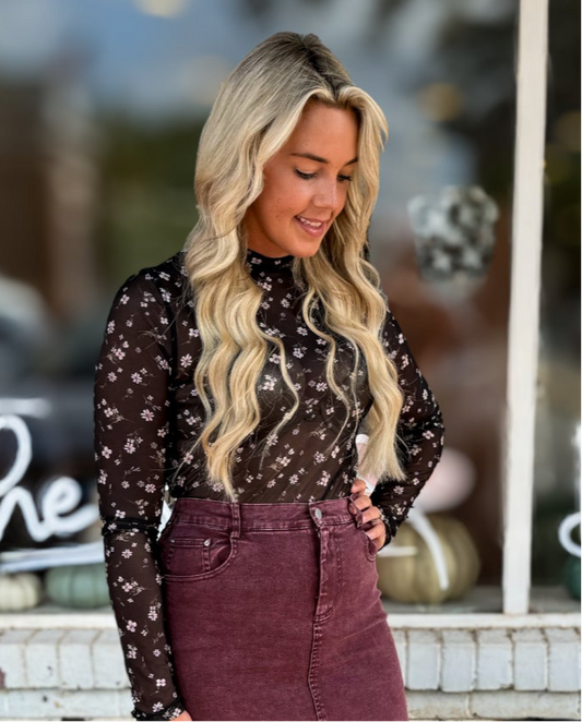 Black/Pink Mesh Top