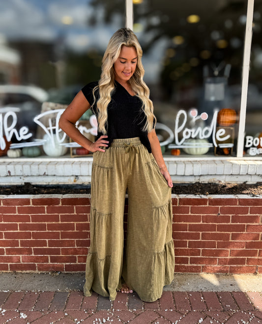 Olive Boho Pants