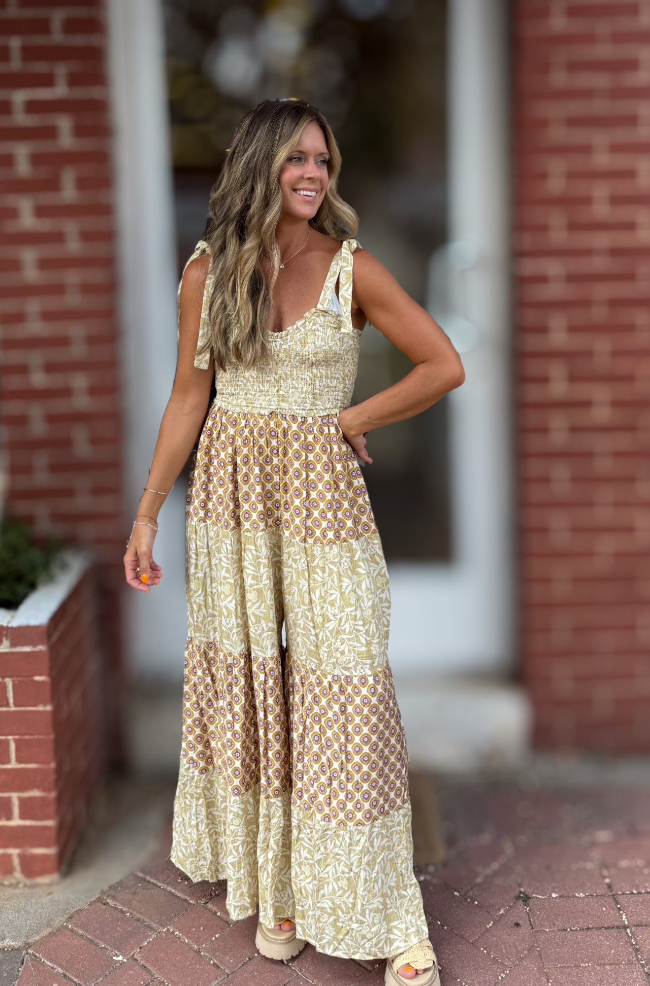 Beige/Gold Jumpsuit