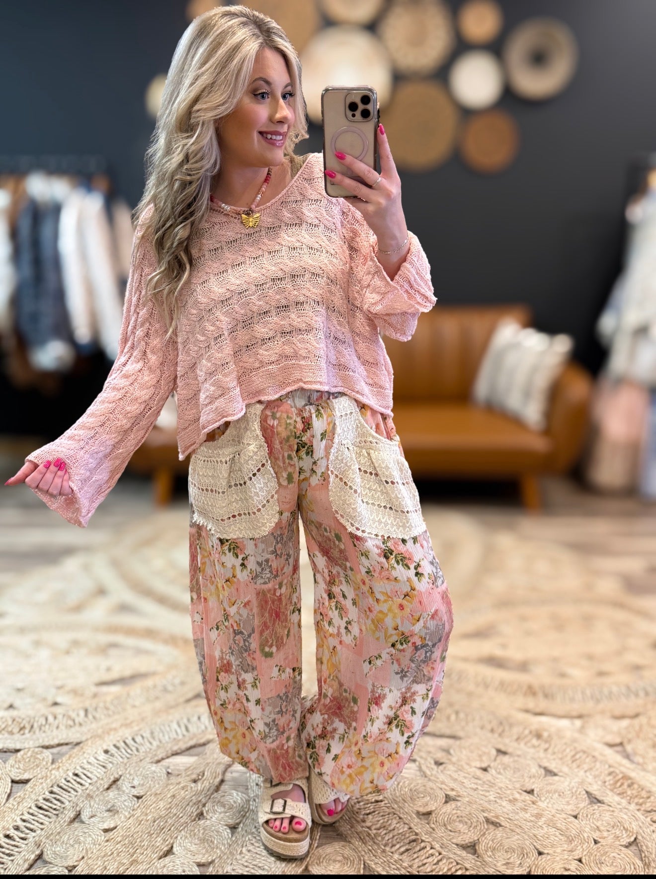 Baby Pink Knit Sweater