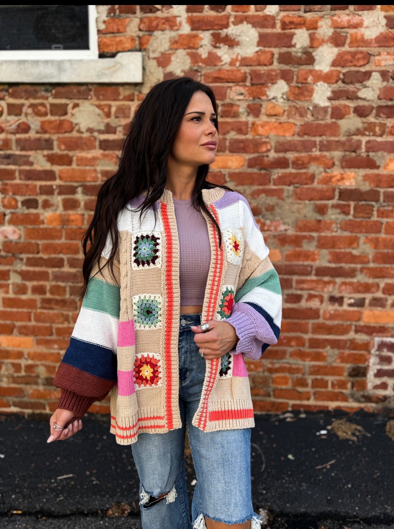 Almond Multi Sweater
