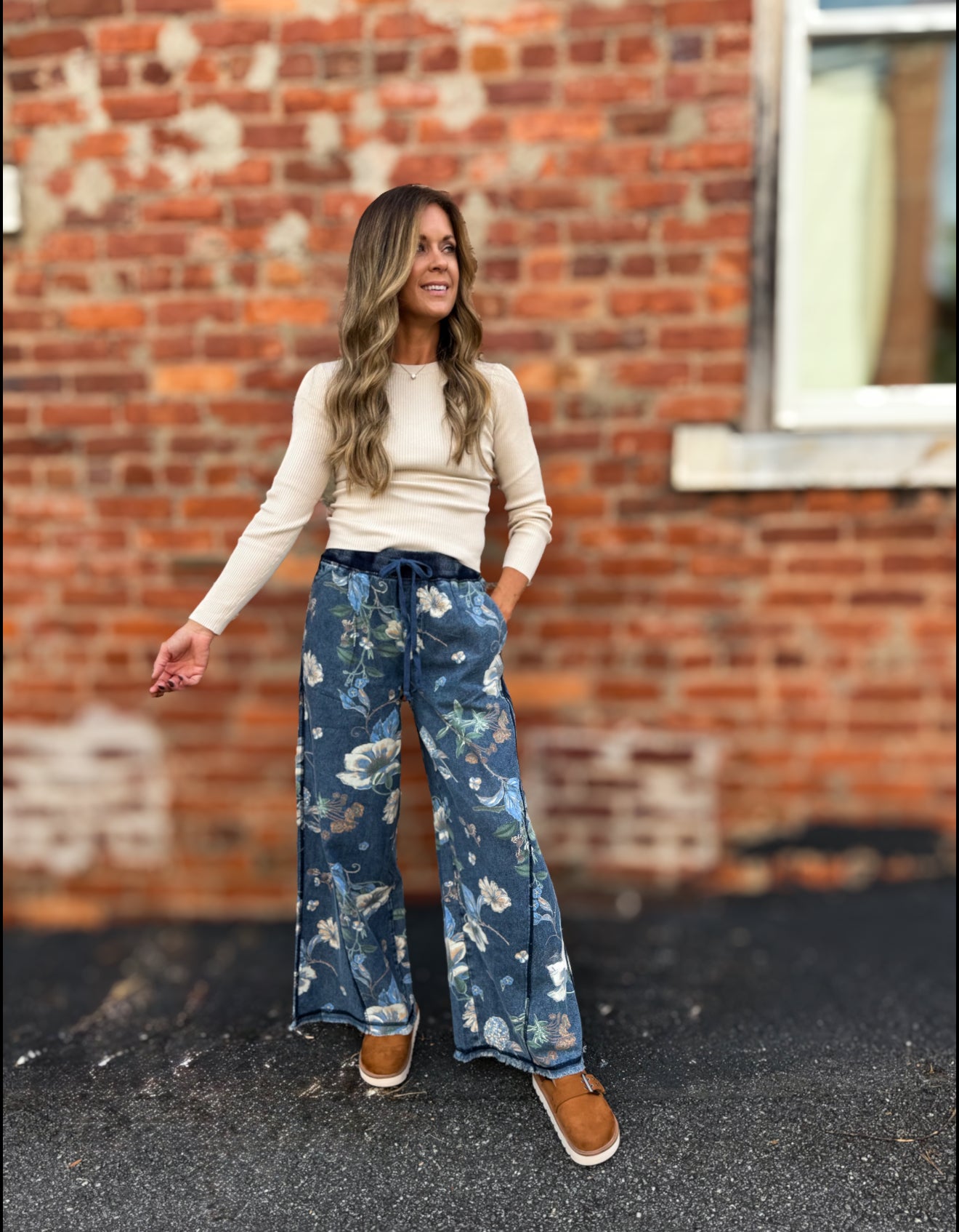 Flower Print Pants