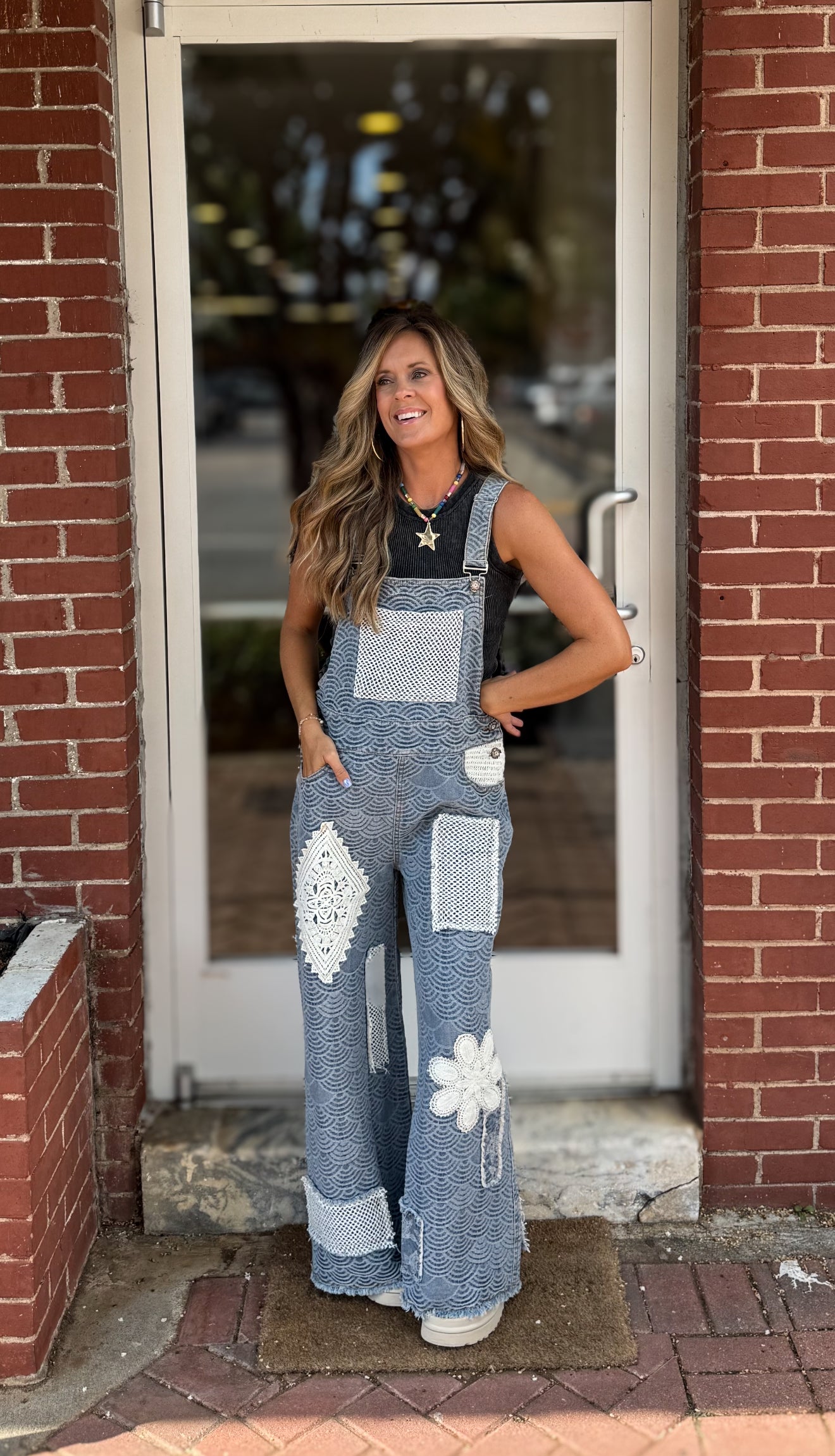 Denim Crochet Overalls