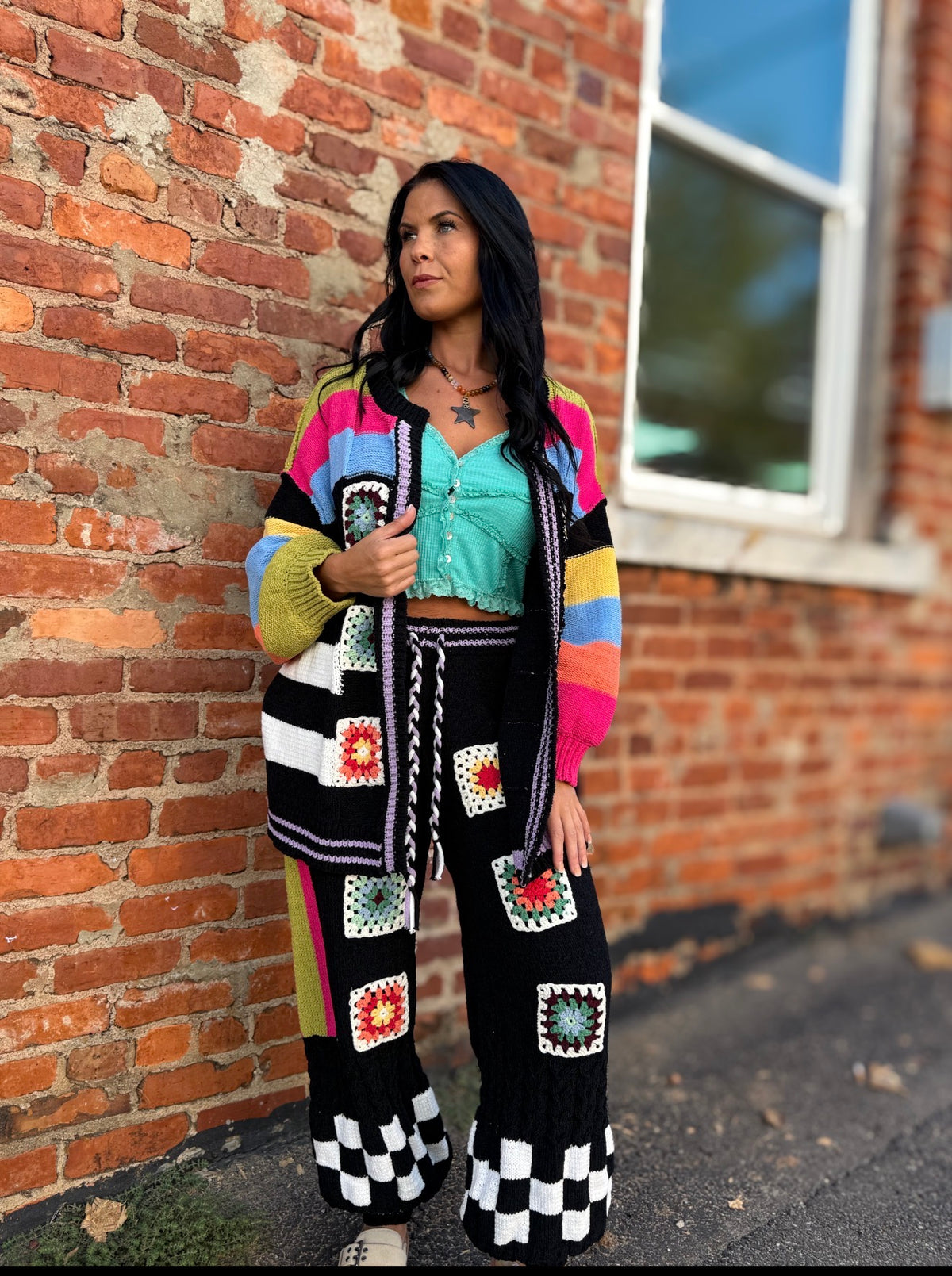 Jet Black Multi Pants