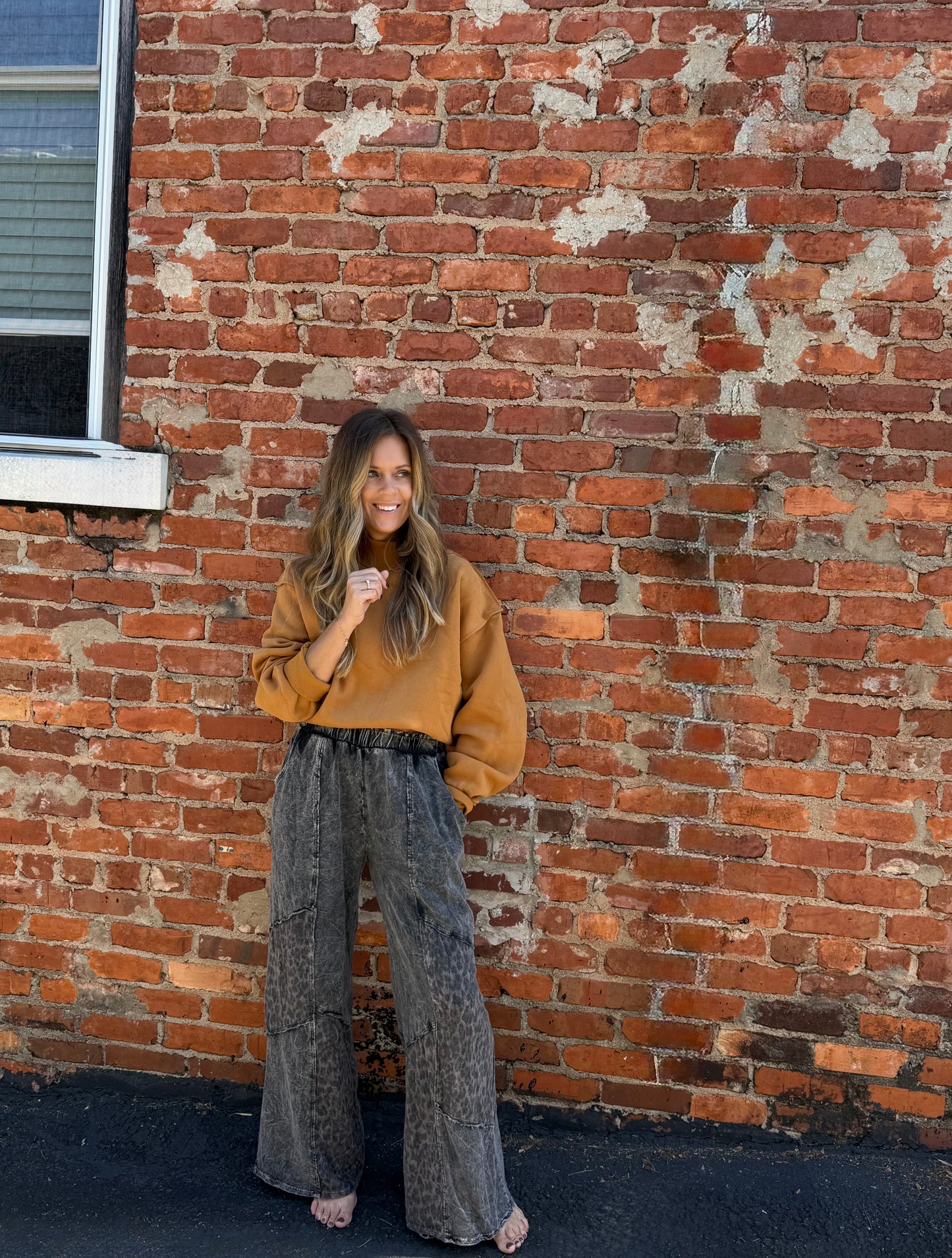 Camel Mock Sweatshirt