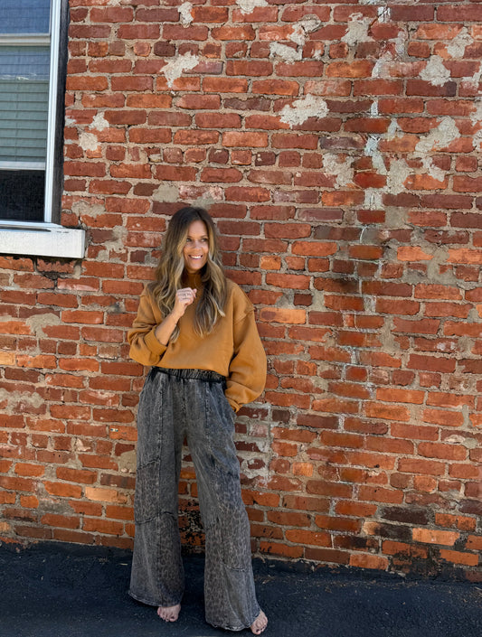 Camel Mock Sweatshirt