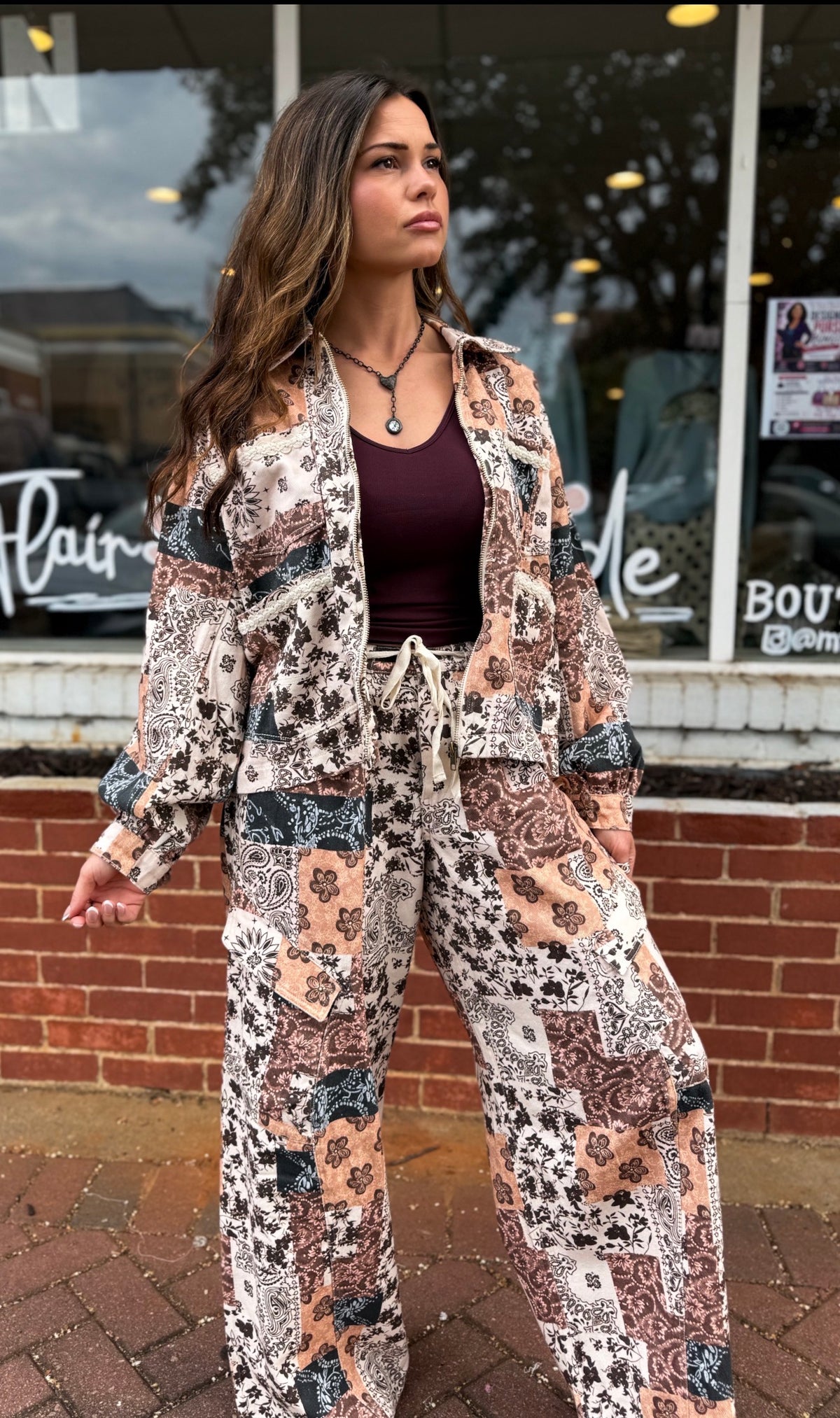Paisley Floral Zip Jacket