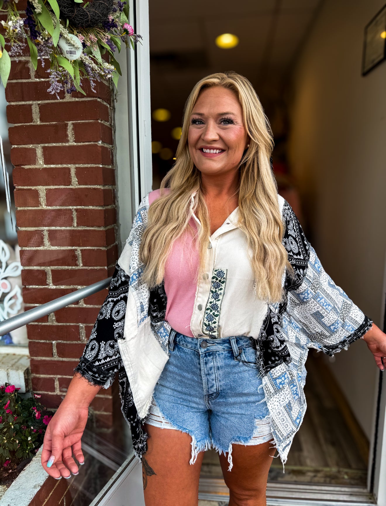 Pink Cream Multi Top