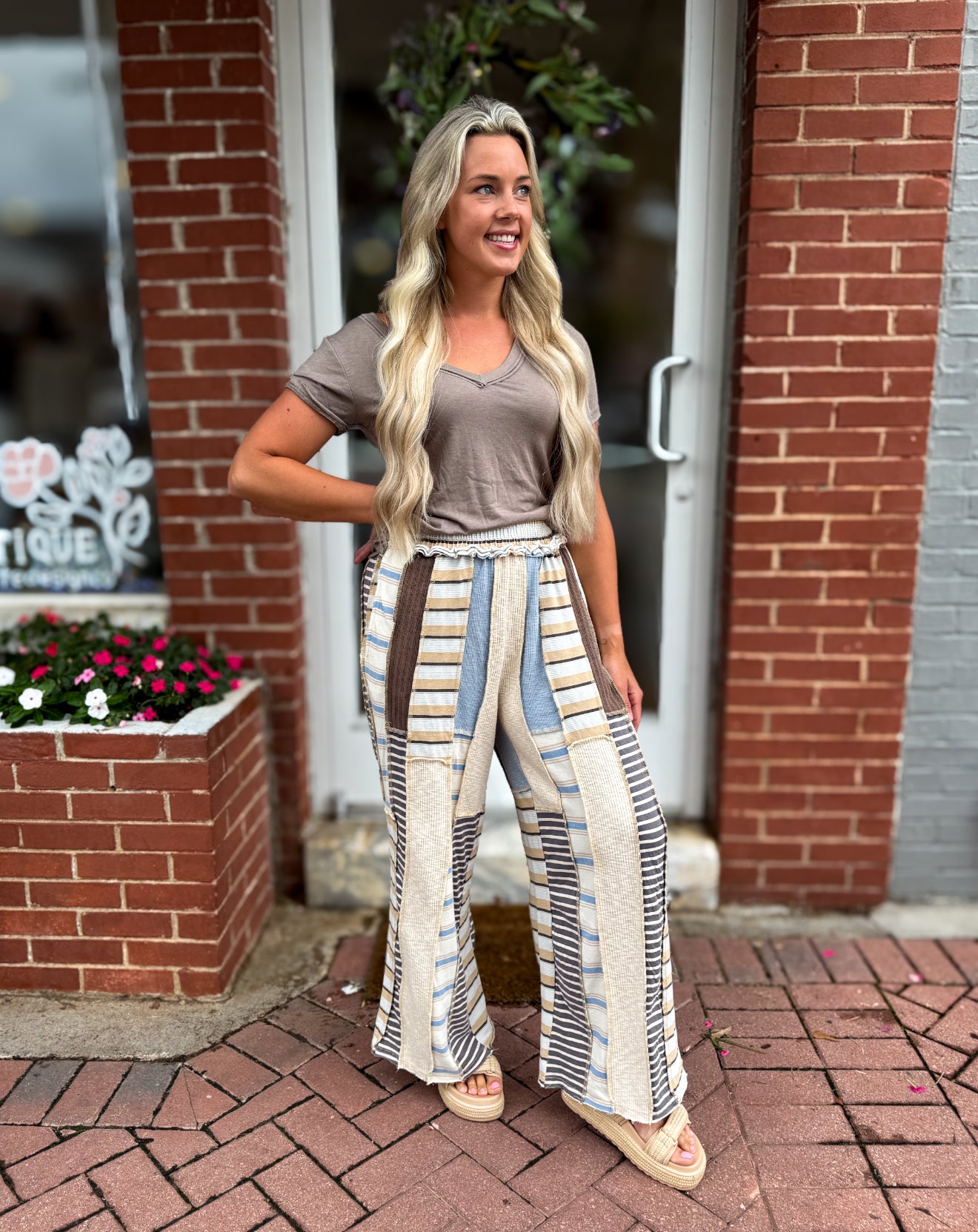 Taupe Mom Fit Pants
