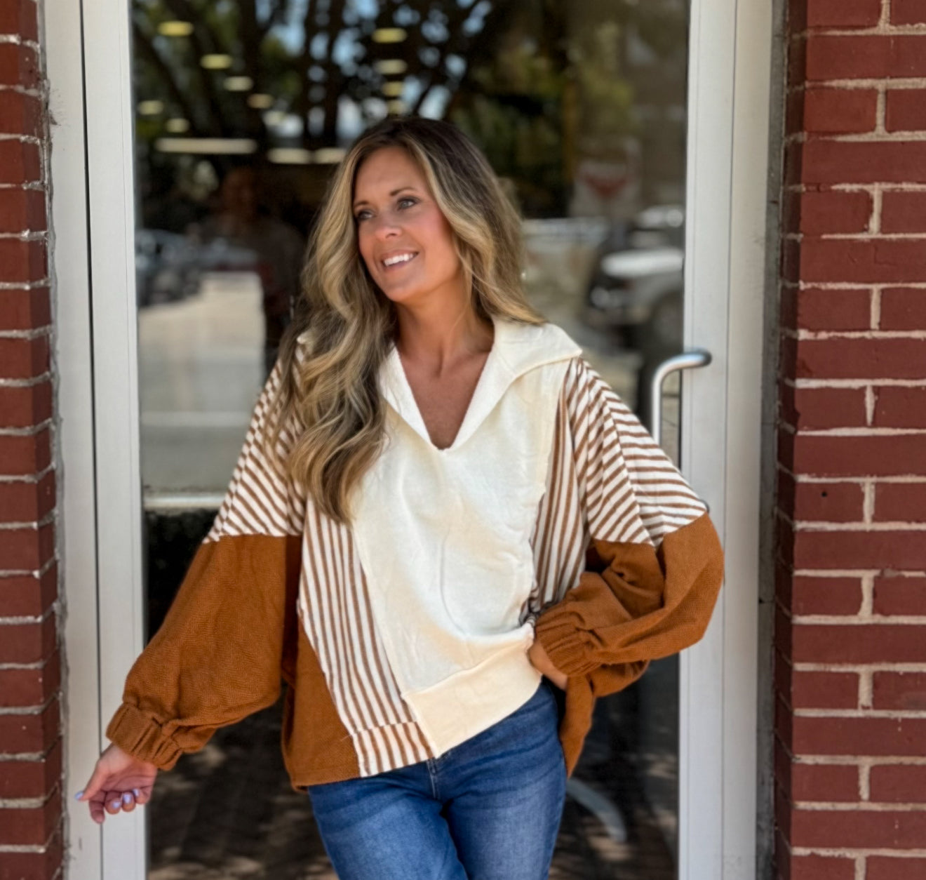 Cream/Camel Top