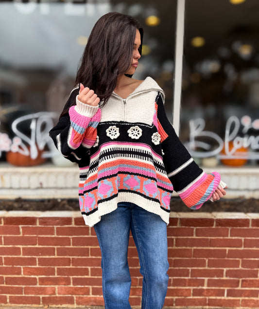 Black Multi Sweater