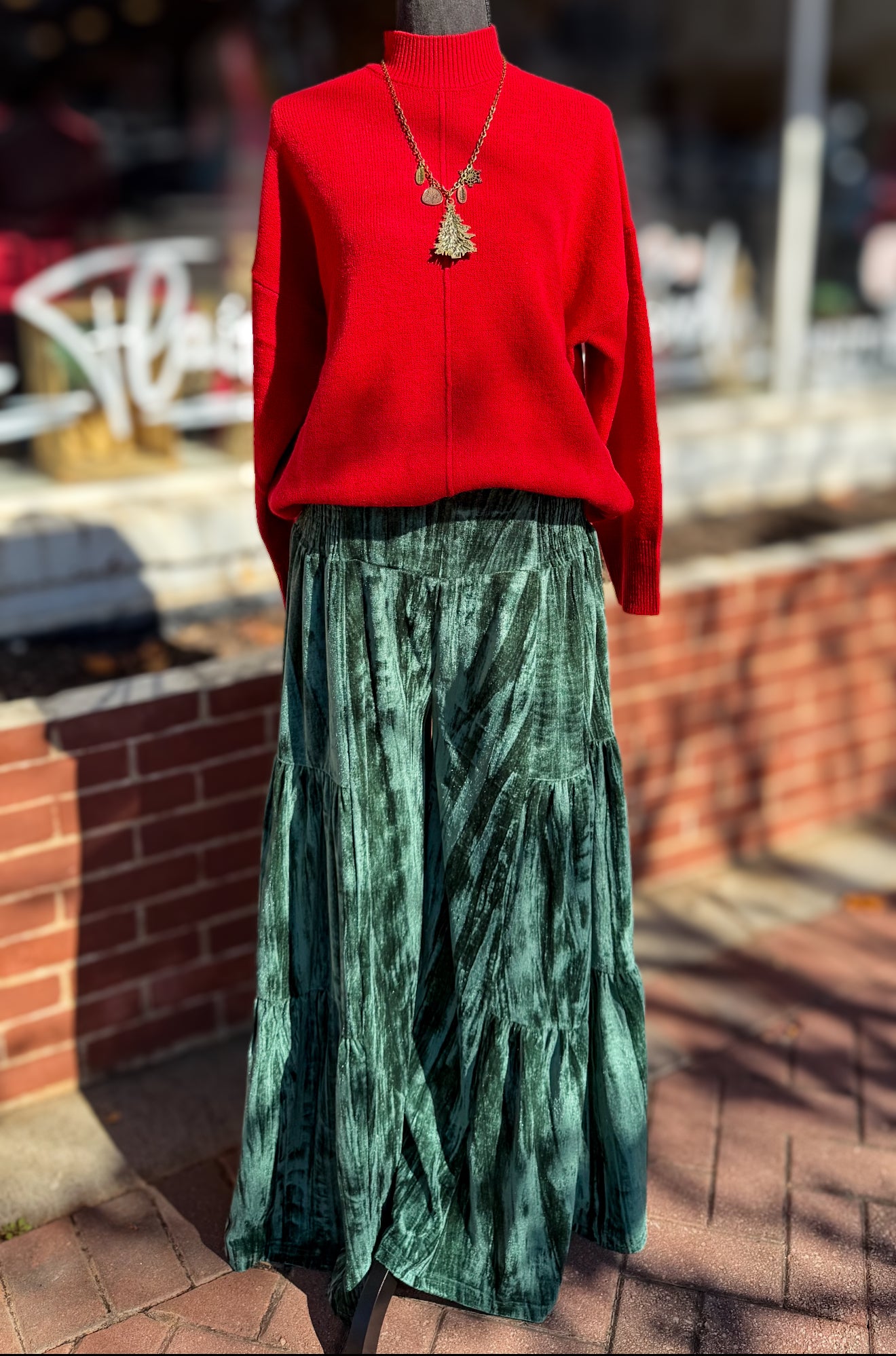 Deep Green Wide Pants