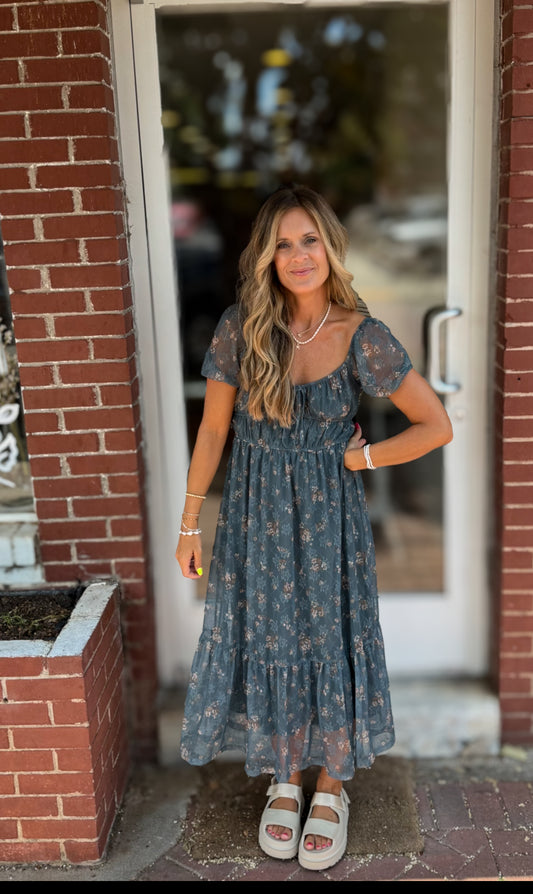 Moss Green Midi Dress