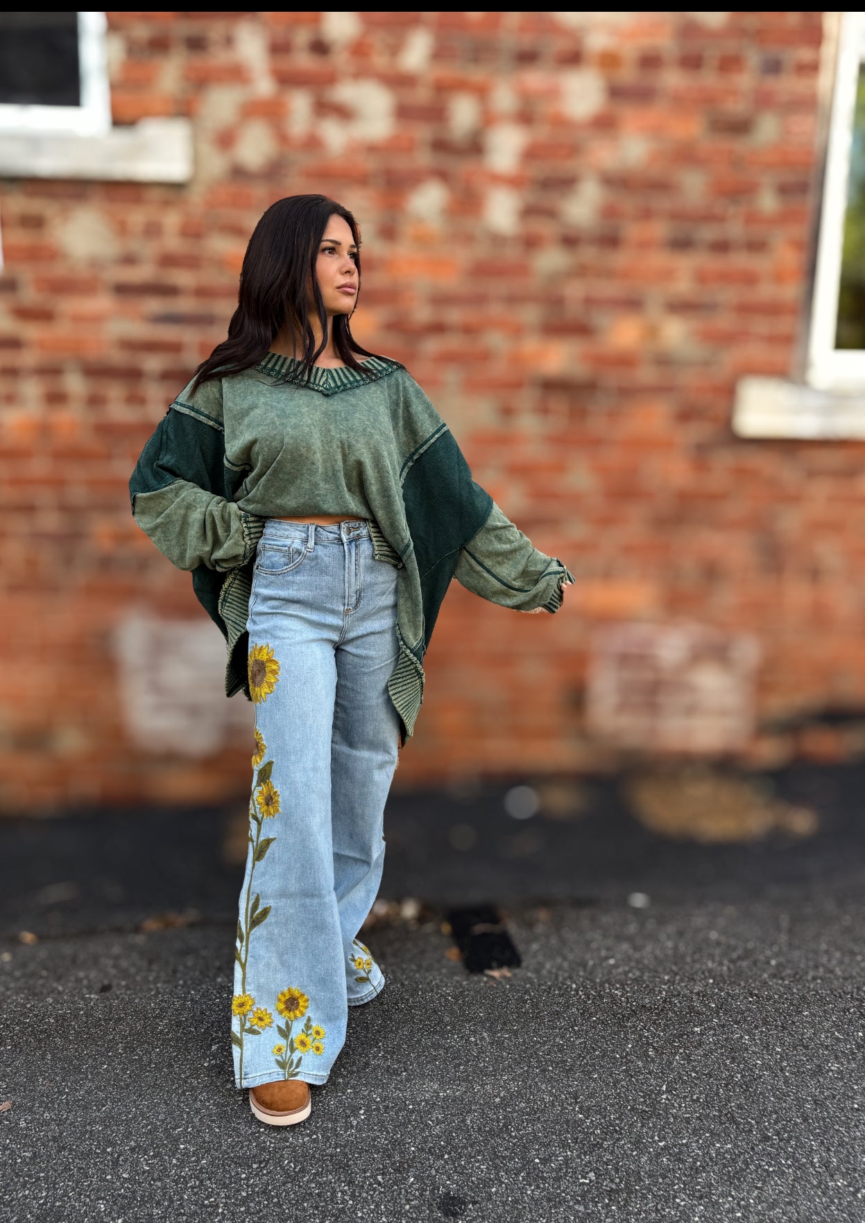 Denim Sunflower Jeans