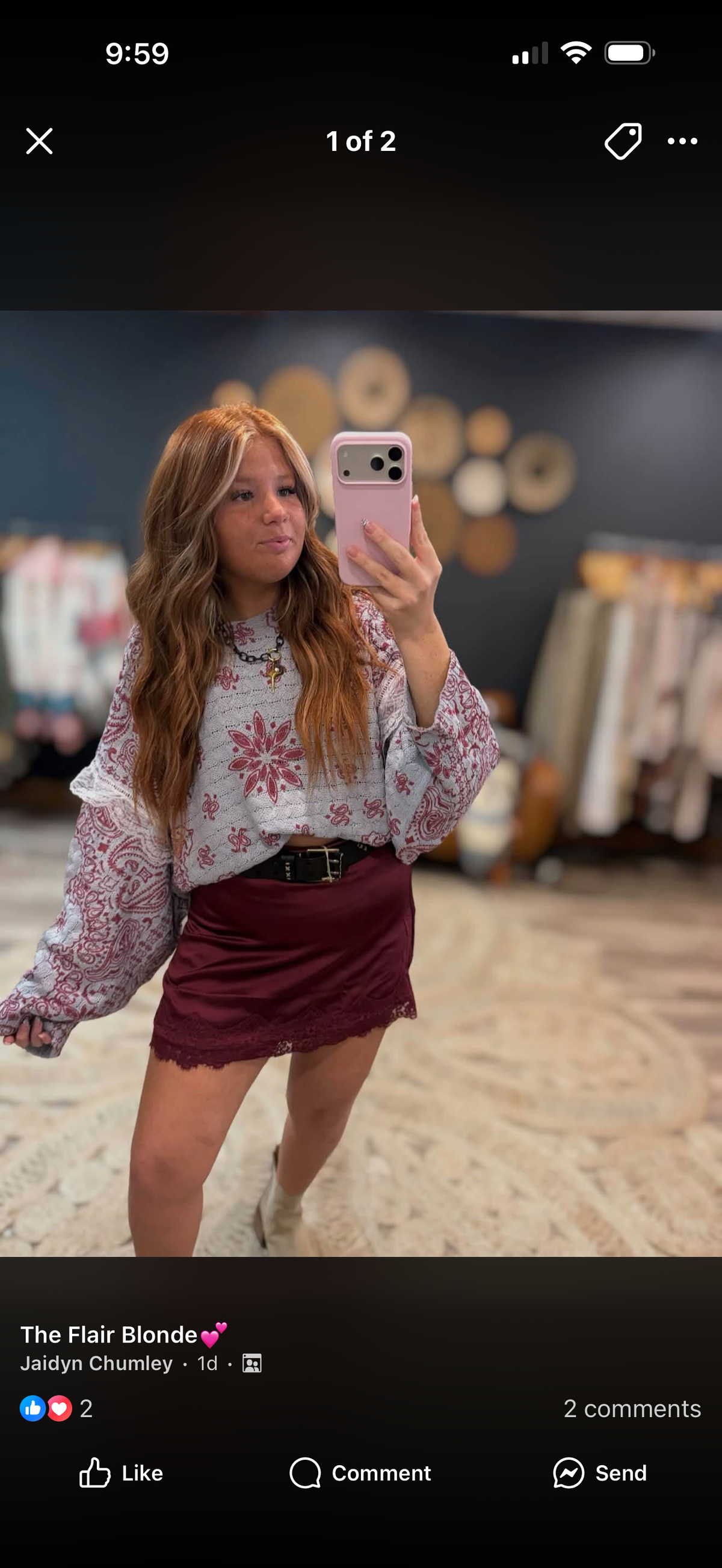 Grey/Pink Multi Sweater