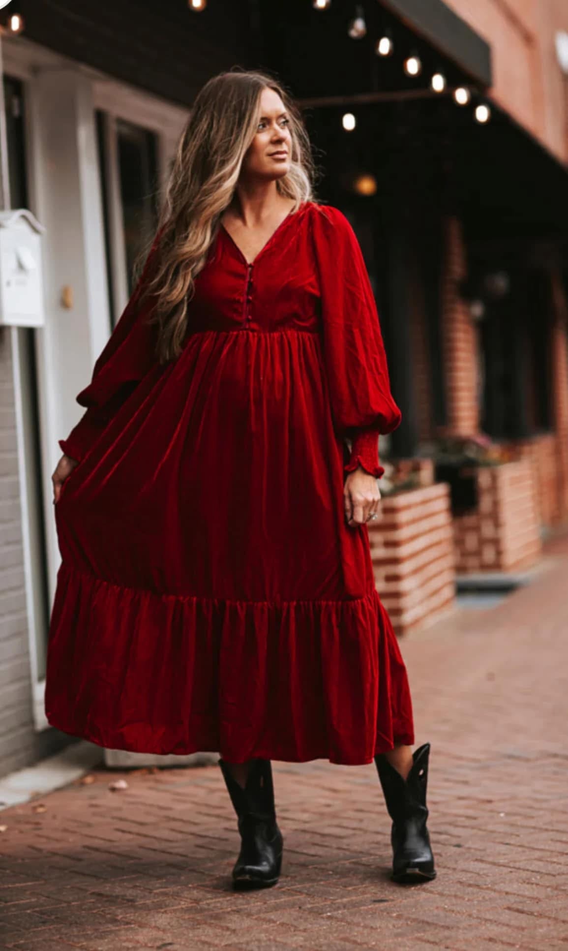 Velvet Red maxi