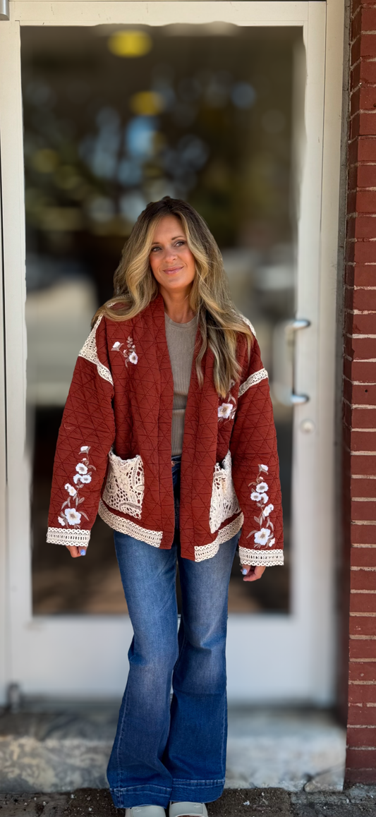 Brick Quilted Jacket
