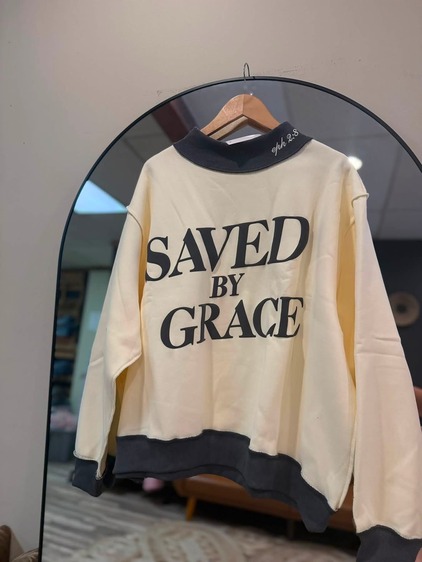 Saved By Grace Mock Neck