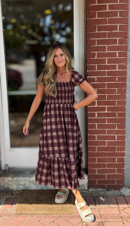 Burgundy Multi Dress