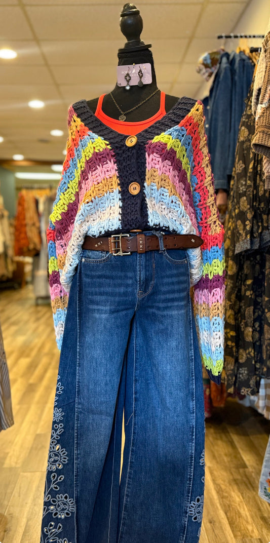 Navy Multi Cardigan