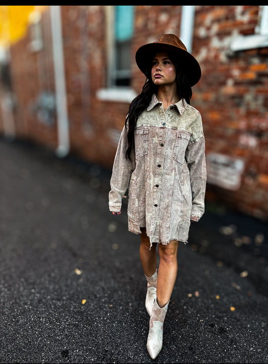 Mauve Combo Star Jacket