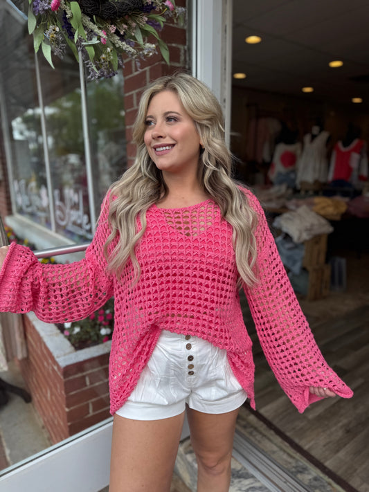 Barbie Pink Mesh Top