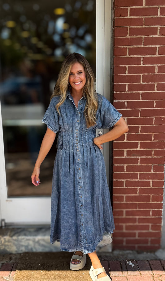 Denim Buttondown Dress