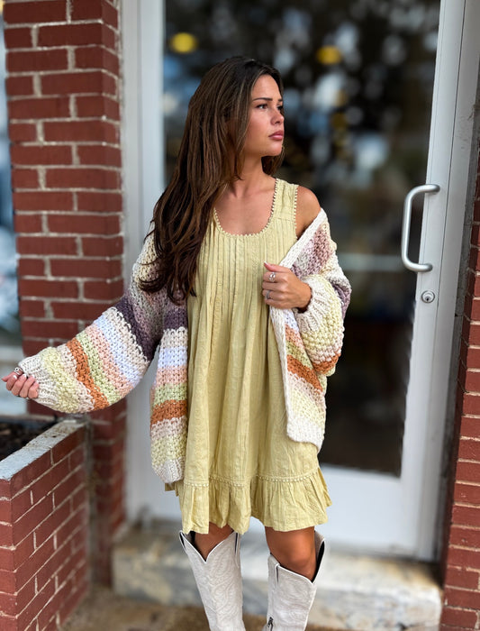 Light Olive Emb Dress