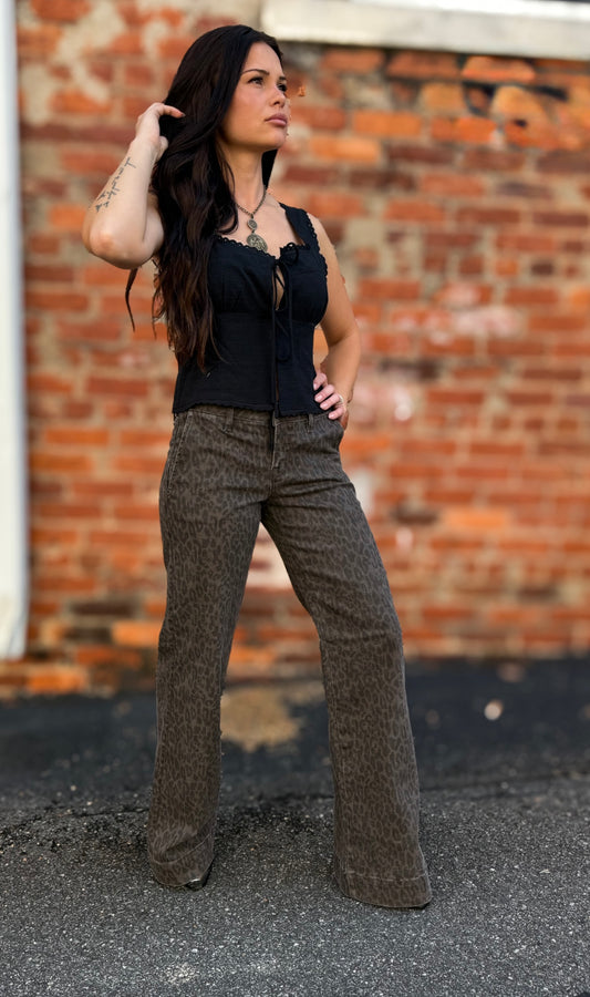Brown Cheetah Trousers
