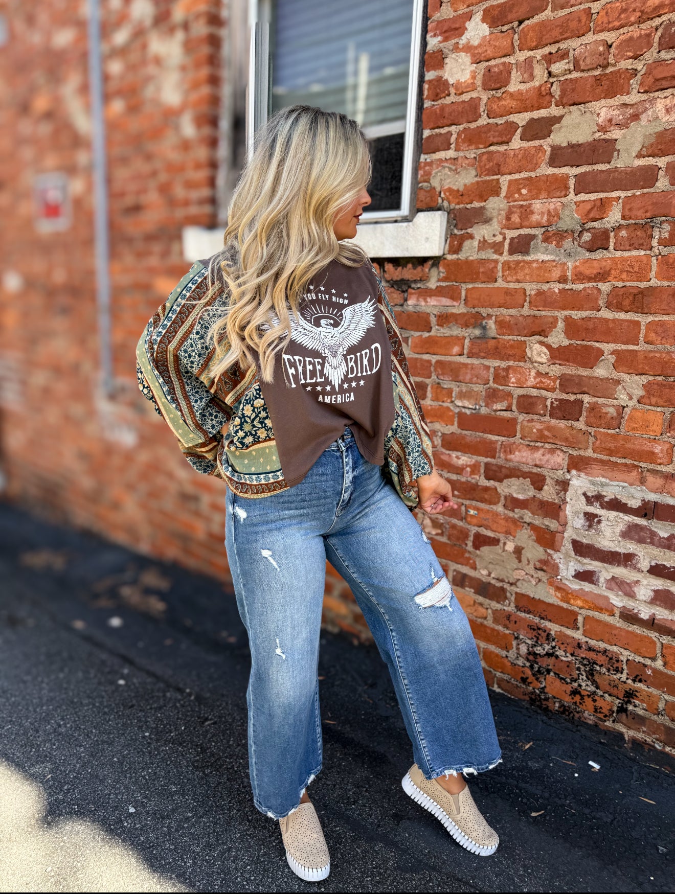 Brown Freebird Poncho