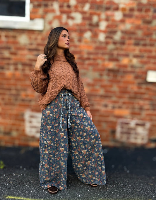 Burnt Topaz Mock Sweater