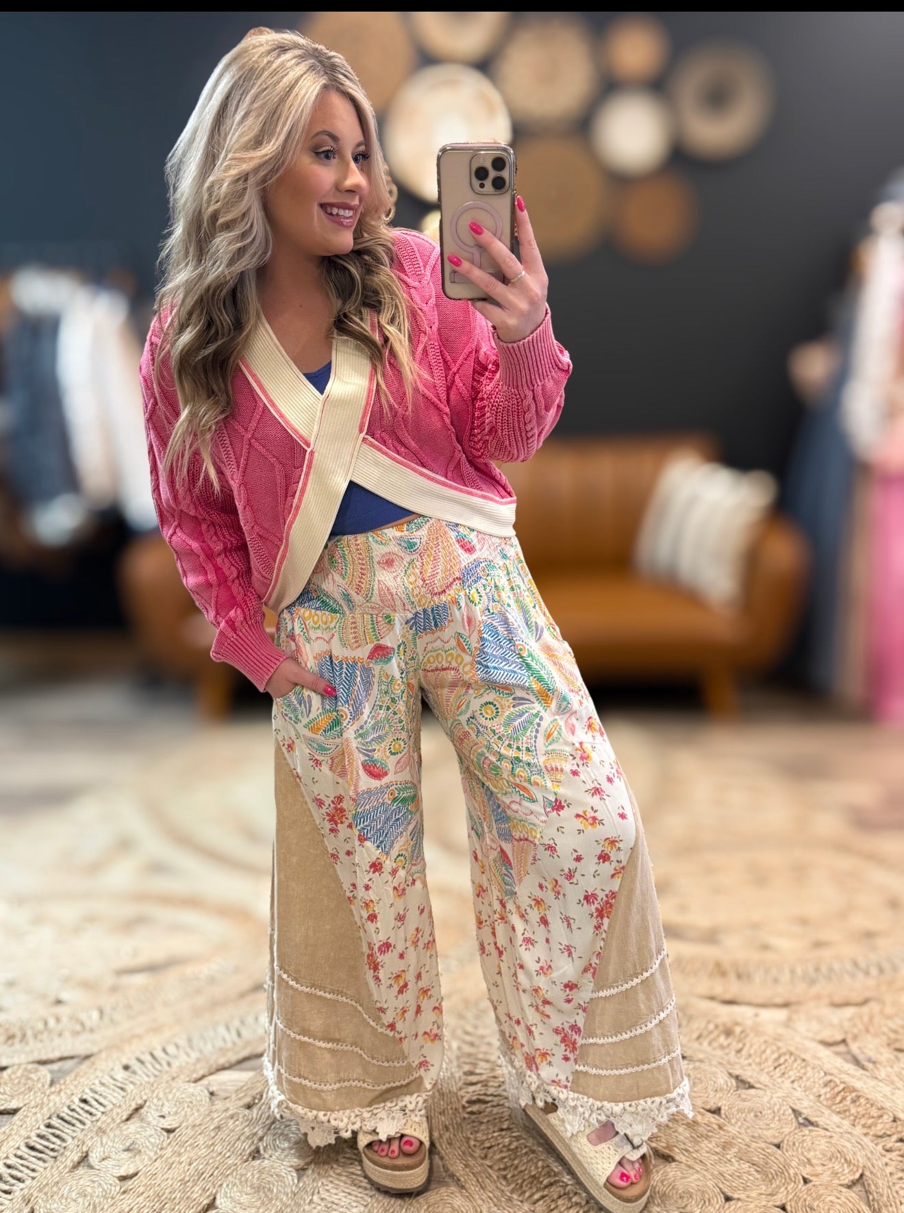 Hot Pink Crop Sweater