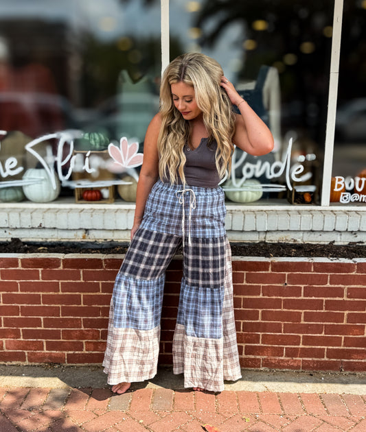 Blue Combo Pants