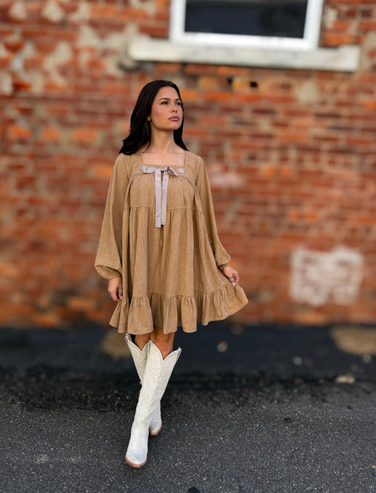 Latte Bow Dress